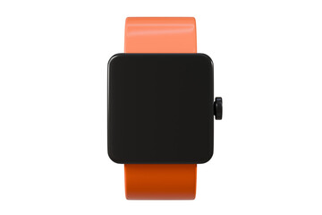 Poster - 3d Smart watch icon. Fitness smart Watch Screens. Smartwatch with blank screen mockup isolated background. Smartwatch for fashion accessories or watch product display. healthy concept. 3d render.