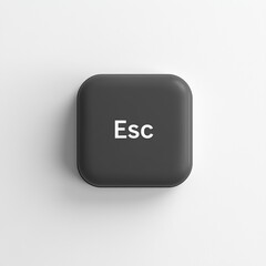 Poster - Single Escape Key Isolated on Transparent Background for Interface Design Projects
