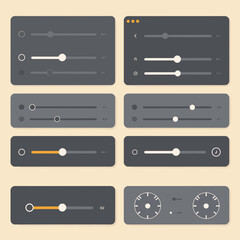 Poster - Modern Interface Sliders: A graphic representation of various modern user interface sliders, meticulously designed to illustrate a range of interaction styles.