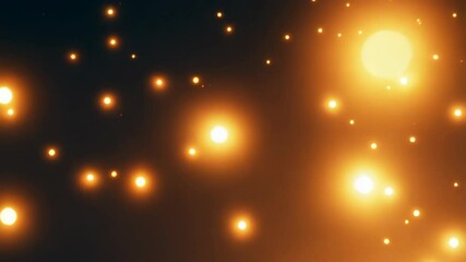 Poster - Abstract glowing orbs against a dark background  