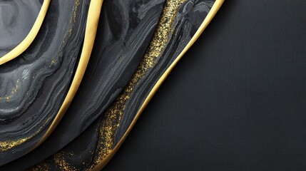 Poster - Luxurious Black Wallpaper Design with Matte Finish for Interiors