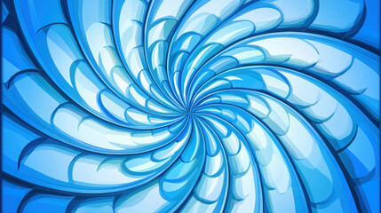 Poster - Abstract Blue Swirl Design with Smooth Curves and Gradients for Background or Art Use
