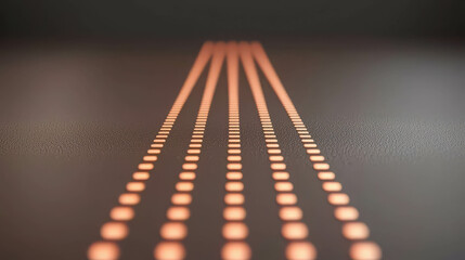 Aufkleber - Abstract Light Trail with Circular Dots on a Dark Background for Creative Designs and Artworks