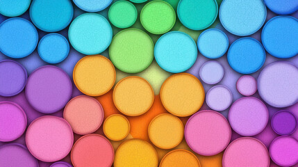 Aufkleber - Colorful Circles in Vibrant Tones Creating a Dynamic Background Design for Abstract Art