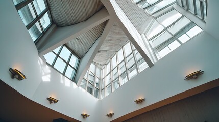 Poster - Modern Architectural Skylight with Geometric Design and View