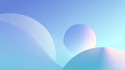 Poster - serene pastel blue gradient background with minimal design elements