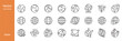 © TVHAPPYLINE - Globe Icons - Vector Line Icons. Editable Stroke. Vector Graphic