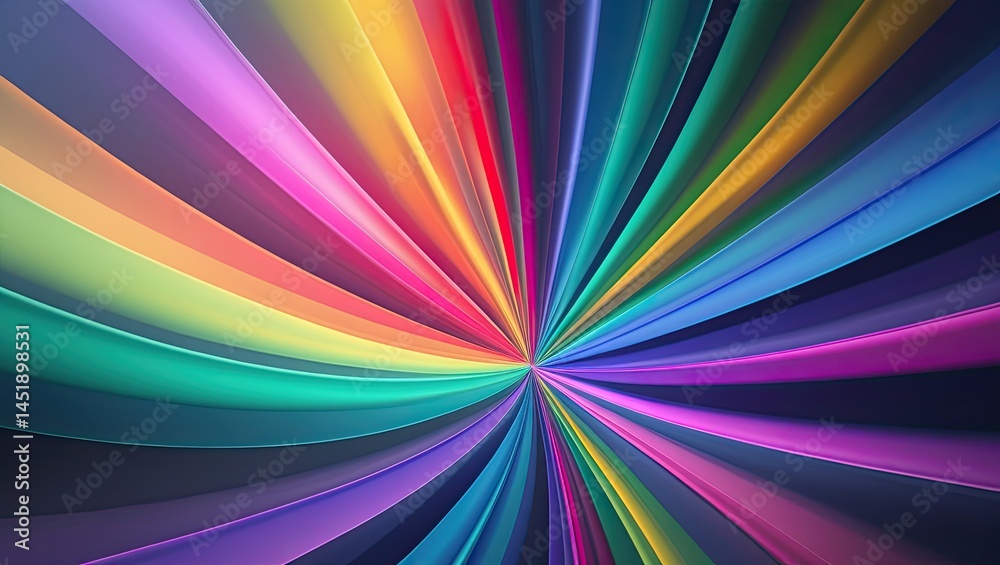 Circular rainbow gradient flow for festive and artistic visual content