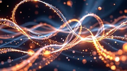 Poster - Dynamic wave patterns digital space abstract visualization colorful environment close-up view energy concept for stunning aesthetics