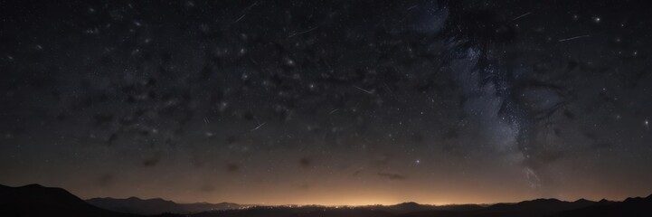 Wall Mural - vast, dark night sky ablaze with countless sparkling stars , milky way, planets