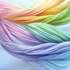 Poster - Vibrant rainbow colored scarf displaying a beautiful array of colors perfect for fashion accessories