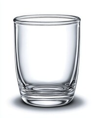 Poster - Clear glass cup filled with refreshing beverage sitting on a wooden table in bright natural light