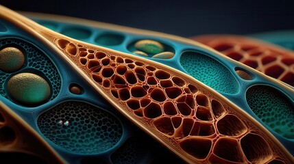 Mesmerizing abstract cellular structures in macro photography
