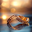 © Dhananjay - film reel on shiny surface with bokeh lights