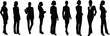 © graphic_library - Female Professional Silhouette Icons- Vector Set of Businesswomen