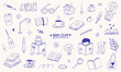 © gurlinthetri - book club reading - doodle sketch hand-drawn illustration collection