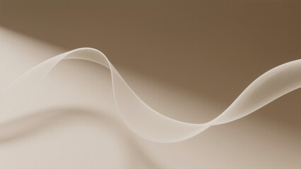 Fototapete - Elegant Beige Fabric Drape with Fluid Lines