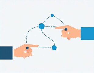 Poster - Two Hands Pointing To Connections