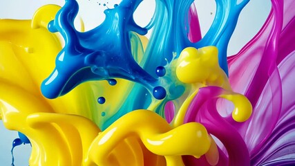 Poster - Vibrant colors collide in an artistic splash showcasing creativity in a dynamic display of hues and textures Generative AI
