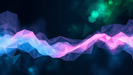 Poster - A vibrant abstract background featuring smooth gradients of pink, purple, and blue hues, creating a sense of motion and calm.