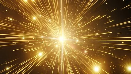 Poster - golden sparks radiate in dazzling display of vibrant energy, creating explosion of light that captiv