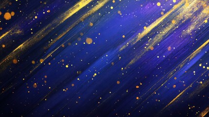 Poster - Modern abstract background, dynamic cobalt blue and electric purple streaks mixed with bright golden highlights, luxurious and vibrant