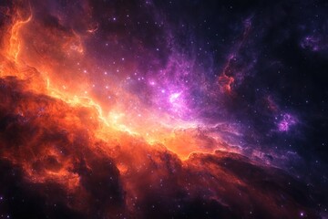 Wall Mural - Colorful space nebula
