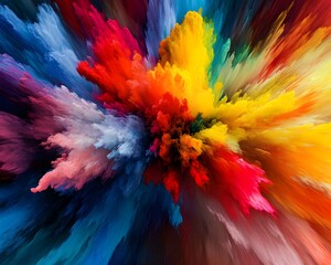 Poster - A vibrant explosion of colors symbolizes creativity and energy