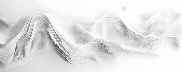 Poster - Abstract waves blend seamlessly in a minimalist design, showcasing fluidity and movement in a captivating monochromatic palette.