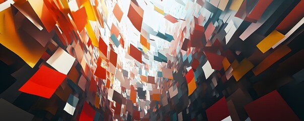 Poster - An abstract view of vibrant colors layered dynamically creates a visually engaging experience