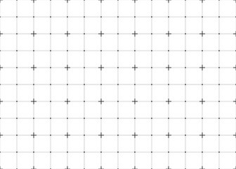 Poster - Abstract grid background with squares, lines, and dots. Black grid for motion graphics, VFX tracking markers, and video effects. Vector