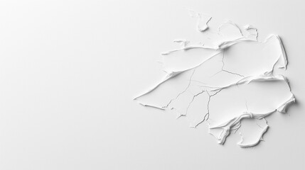 Poster - Peeling white paint revealing smooth surface underneath
