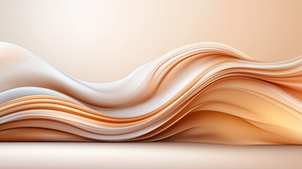 Poster - Elegant flowing waves of soft colors create a serene atmosphere