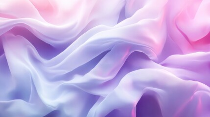 Poster - Flowing fabric in soft pastel colors creates a serene and dreamy atmosphere, ideal for textile design inspiration