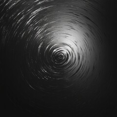 Poster - Abstract swirling pattern with silver tones and dark background evokes a sense of movement and depth in a tranquil environment