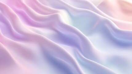 Poster - Soft pastel fabric draped elegantly, showcasing delicate waves and a smooth texture under gentle light