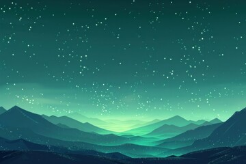 Wall Mural - aurora green backgrounds landscape.