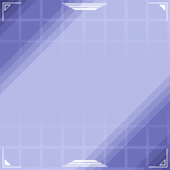 Poster - Blue Dither Gradient Background with Pixel Art Style Geometric Grid and Minimal Interface Frame