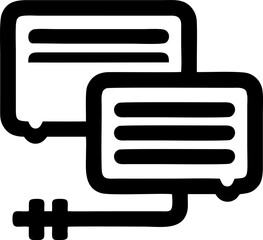 Poster - Connected chat bubbles with text lines