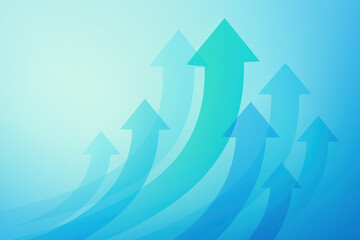 Poster - Translucent overlapping arrows illustrate a strategic business vision growth and leadership emphasizing decision-making and innovation