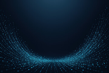 Poster - This innovative digital data stream flowing upward symbolizes strategic growth and decision-making processes essential for business efficiency and success