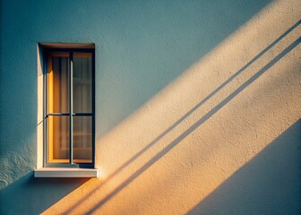 Poster - Abstract Blurred Window Shadow Minimalist Stock Photo - Copy Space Left