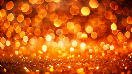 Poster - Abstract Orange Bokeh Background: Vibrant, Textured, and Energetic Design