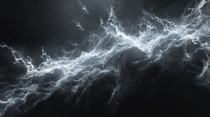 Poster - Abstract Dark Silver Wave Pattern in Delicately Rendered gradient shape with light black background, Ai Generative.