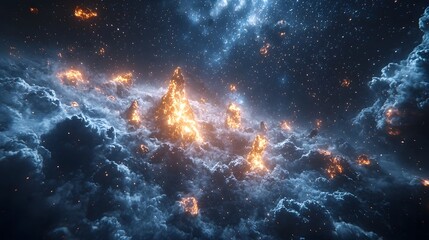 Poster - Captivating nebula in the expansive cosmos