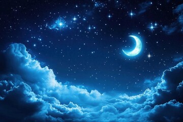 Wall Mural - night sky atmosphere clouds.