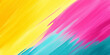 © Pixel Wisp - Vibrant diagonal paint strokes in yellow, magenta, and cyan create an abstract banner background.