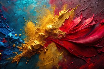 Poster - Blaugrana Abstract: Vibrant Colors of Catalan Football Club