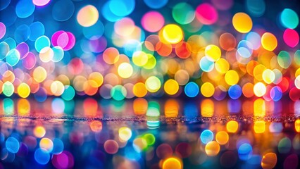 Fototapete - Colorful Bokeh Lights Abstract Gradient Background Minimalist Stock Photo