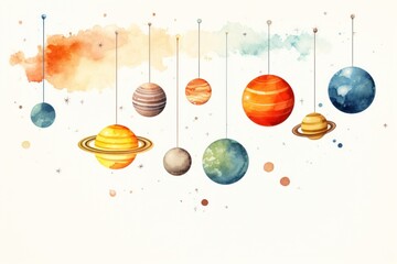 Wall Mural - solar system space universe hanging.